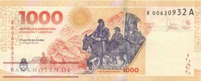 Argentinien - 1.000  Pesos - er (#367-A-R_UNC)