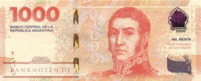 Argentinien - 1.000  Pesos - er (#367-A-R_UNC)
