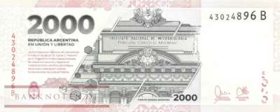 Argentinien - 2.000  Pesos (#368a-B_UNC)