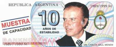 Argentina - 10 Anos de Estabilidad (#999_UNC)