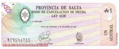 Argentina - Salta - 1  Austral (#S2612e_UNC)