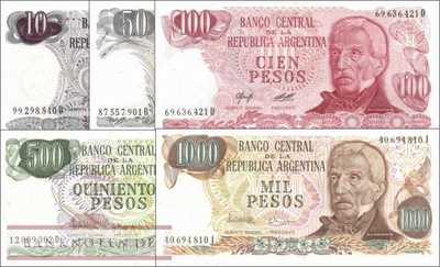 Argentina:  10 - 1.000 Pesos (5 banknotes)