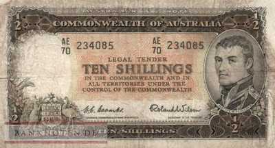Australia - 10  Shillings (#029a_VG)