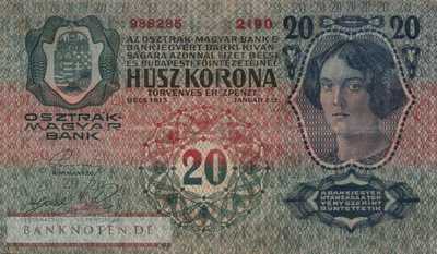 Austria - 20  Kronen (#013_F)