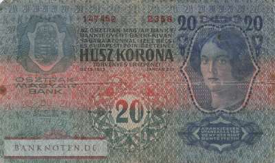 Österreich - 20  Kronen (#013_VG)