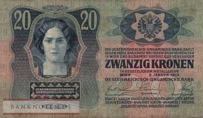 Austria - 20  Kronen (#013_F)