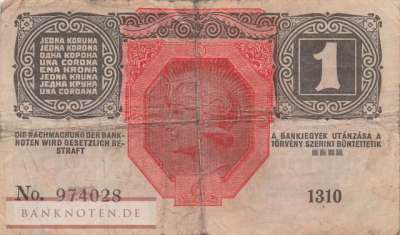 Austria - 1  Krone (#020_F)