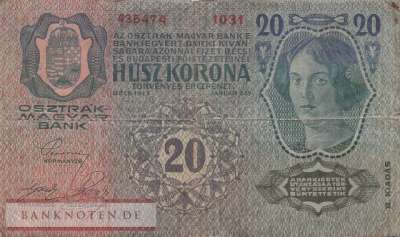 Österreich - 20  Kronen (#053a-1_VG)