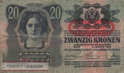 Österreich - 20  Kronen (#053a-1_VG)