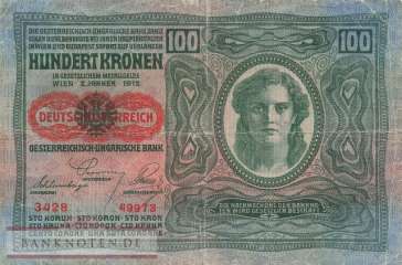 Österreich - 100  Kronen (#056a-1_VG)