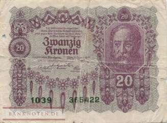 Österreich - 20  Kronen (#076_G)