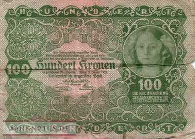 Österreich - 100  Kronen (#077_VG)