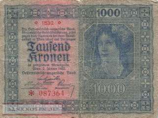 Österreich - 1.000  Kronen (#078-1_VG)