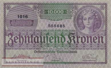 Österreich - 10.000  Kronen (#085_XF)