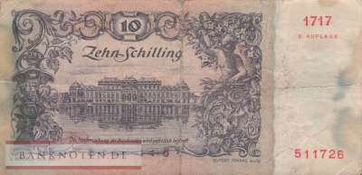 Österreich - 10  Schilling (#128_VG)