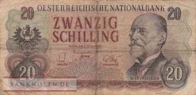 Österreich - 20  Schilling (#136_VG)