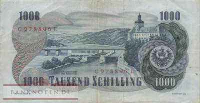 Österreich - 1.000  Schilling (#141a_VF)