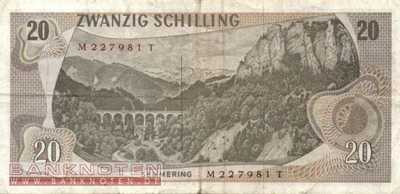 Austria - 20  Schilling (#142a_F)