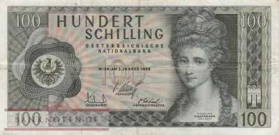 Österreich - 100  Schilling (#145a_VF)