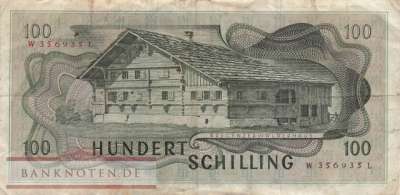 Österreich - 100  Schilling (#146a_VG)