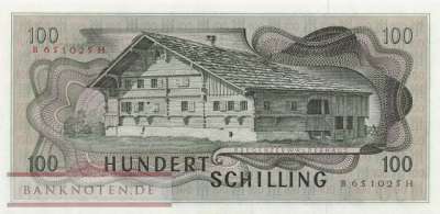 Austria - 100  Schilling (#146a_XF)