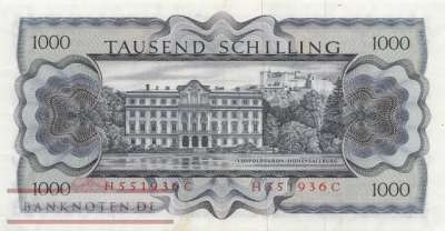 Österreich - 1.000  Schilling (#147a_VF)