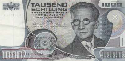 Österreich - 1.000  Schilling (#152a_VF)