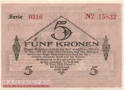 Bodenbach und Tetschen - 5  Kronen (#RNG037a-2_UNC)