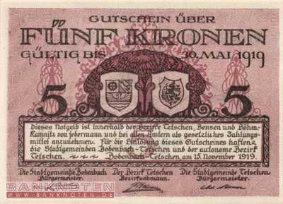 Bodenbach und Tetschen - 5  Kronen (#RNG037a-2_UNC)