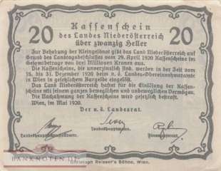 Austria - Niederösterreich - 20  Heller (#S110_XF)