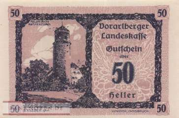 Österreich - Vorarlberg - 50  Heller (#S148b_UNC)