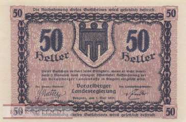 Österreich - Vorarlberg - 50  Heller (#S148b_UNC)
