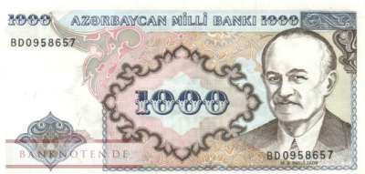Azerbaijan - 1.000  Manat (#020b_VF)