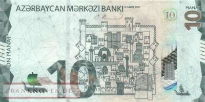 Azerbaijan - 10  Manat (#040_UNC)