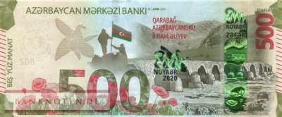 Azerbaijan - 500  Manat (#045_UNC)