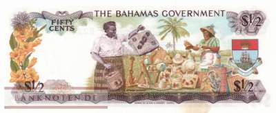 Bahamas - 1/2  Dollar (#017a_AU)