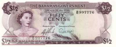 Bahamas - 1/2  Dollar (#017a_UNC)