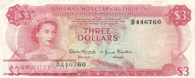 Bahamas - 3  Dollars (#028a_F)