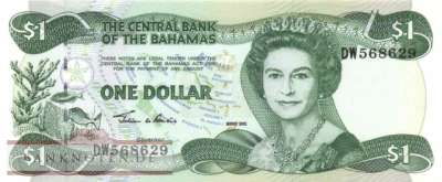 Bahamas - 1  Dollar (#043b_UNC)