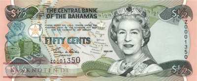 Bahamas - 50  Cents - Replacement (#068R_UNC)