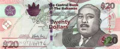 Bahamas - 20  Dollars (#074Aa_UNC)