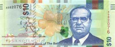 Bahamas - 10  Dollars (#079a_UNC)