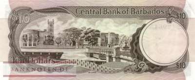 Barbados - 10  Dollars (#033a_VF)