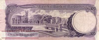 Barbados - 20  Dollars (#034a_F)