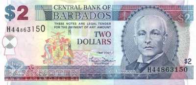 Barbados - 2  Dollars (#066a_UNC)