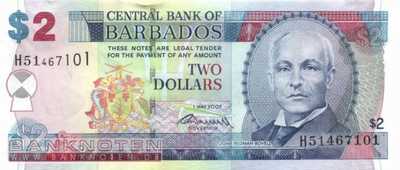 Barbados - 2  Dollars (#066b_UNC)