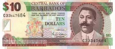Barbados - 10  Dollars (#068a_UNC)