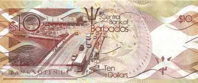 Barbados - 10  Dollars (#075a_UNC)