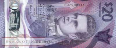 Barbados - 20  Dollars (#083-22_UNC)