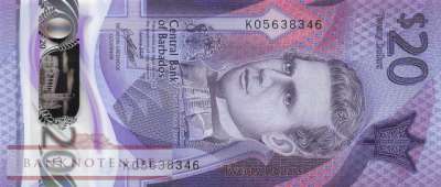 Barbados - 20  Dollars (#083-24-2_UNC)